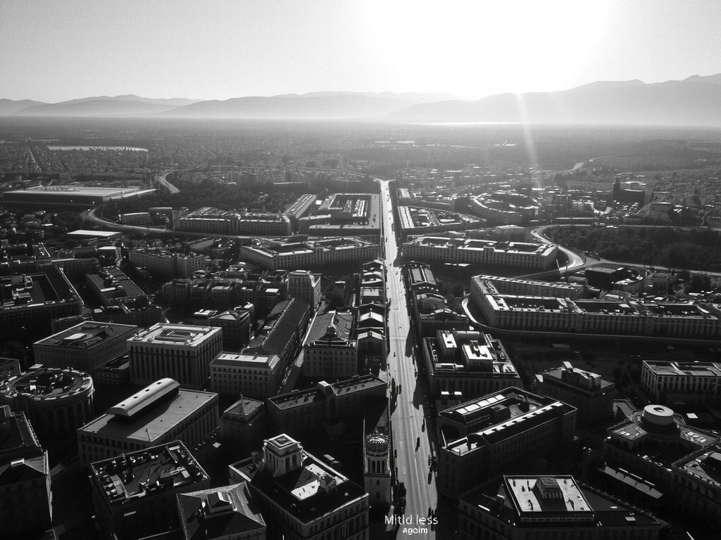 Vista aerea flussi di dati